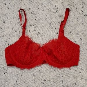 VS Red Lace 34D Bra